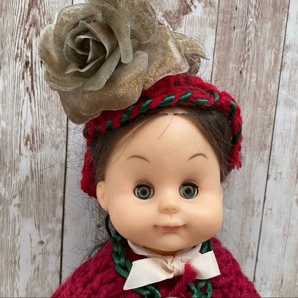 Vintage 16” Rubber Doll with Crochet Clothes - Picture 9 of 13